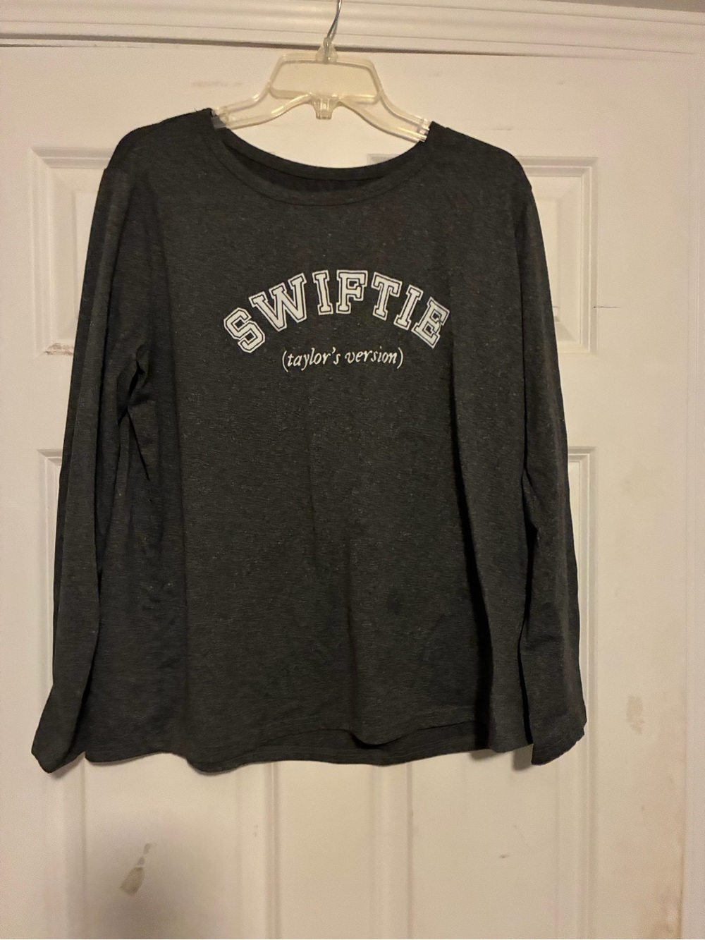Swiftie Graphic Long-Sleeve Tee - Dark Gray